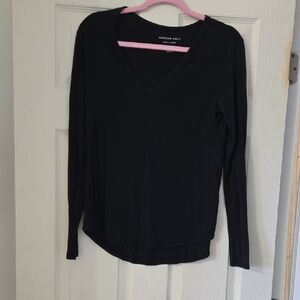 American Eagle Outfitters Classic Black Long Sleeve Top